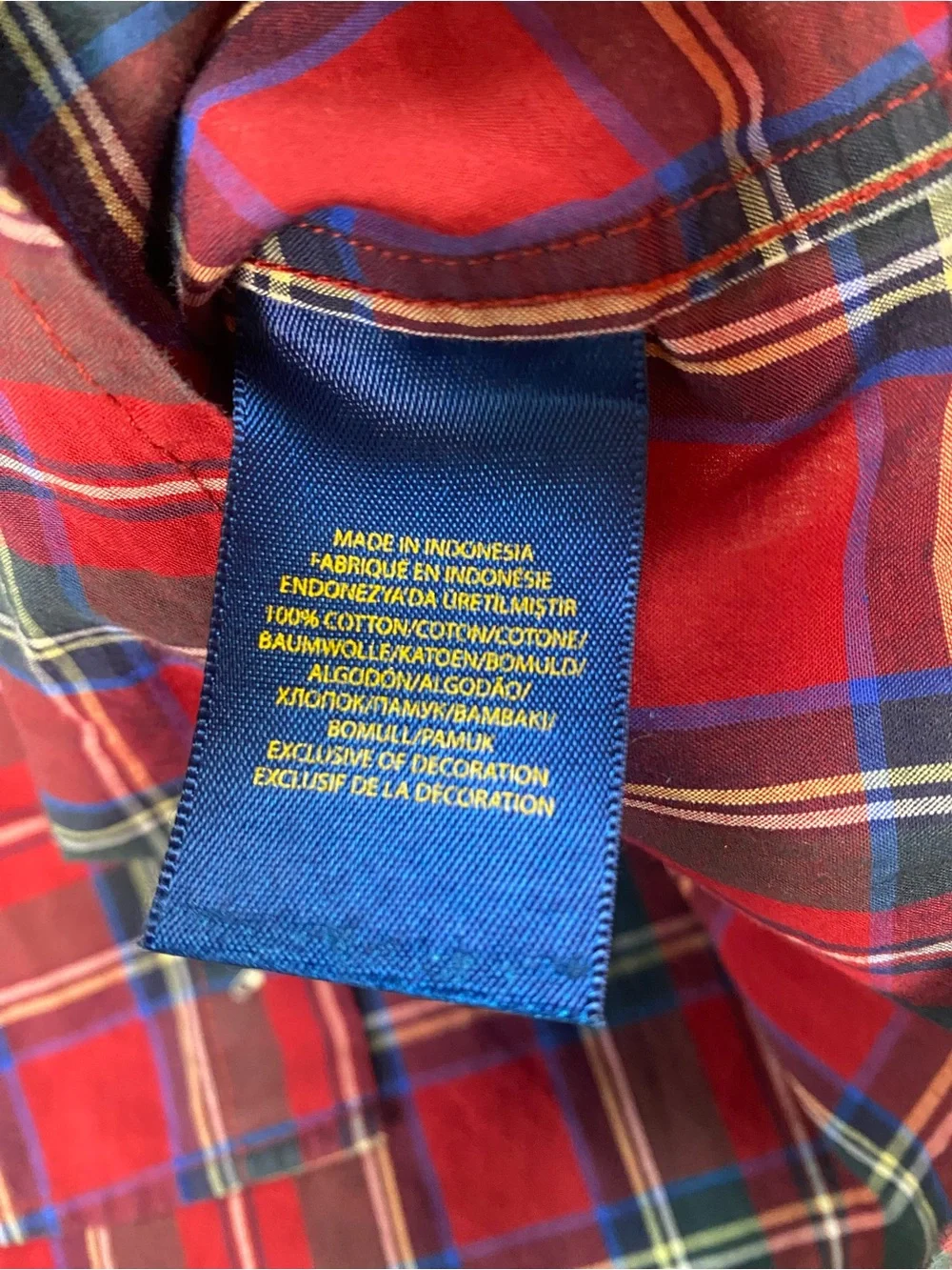 Ralph Lauren Red Plaid Button-Down Shirt